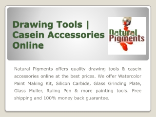 Drawing Tools | Casein Accessories Online | Natural Pigments