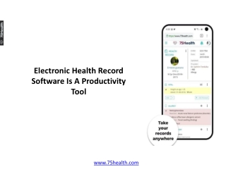 Electronic Health Record Software Is A Productivity Tool