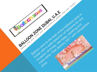 Balloon Zone Dubai | Birthday balloons Dubai | Balloons delivery Dubai