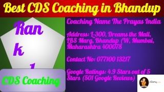 Best CDS Coaching in Bhandup