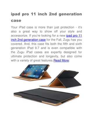 ipad pro 11 inch 2nd generation case