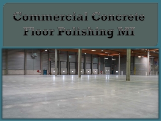 Commercial Concrete Floor Polishing MI