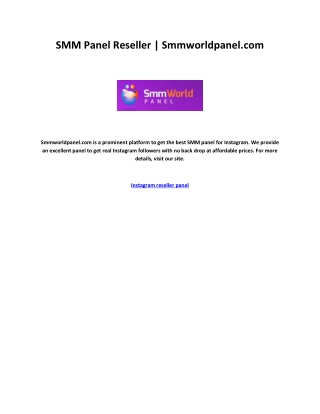 Instagram reseller panel