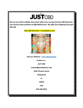 Best CBD Gummies  Justcbdstore.com