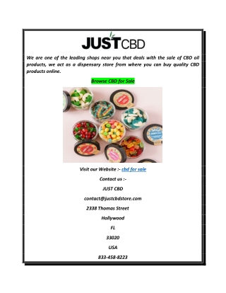 Browse CBD for Sale