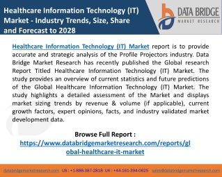 Healthcare Information Technology (IT) Market Strategic Industry Evolutionary