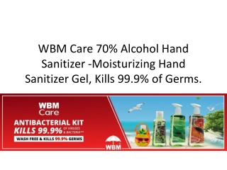 WBM Care 70% Alcohol Hand Sanitizer