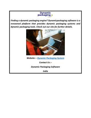 Dynamic Packaging System  Dynamicpackaging.software