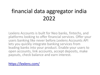 financial data aggregator india 2022