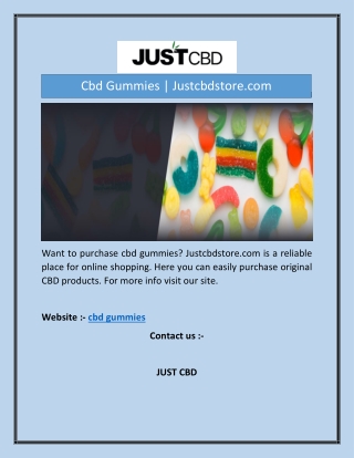 Cbd Gummies | Justcbdstore.com