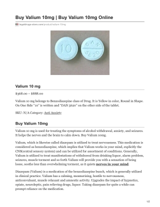 Valium 10 mg