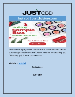 Just cbd | Justcbdstore.com