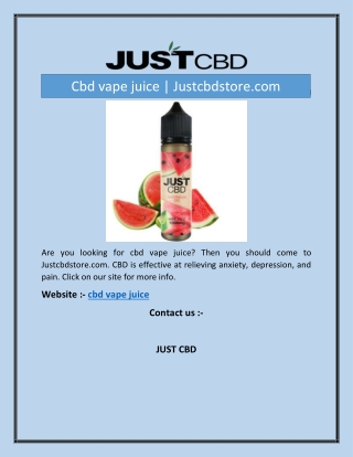 Cbd vape juice | Justcbdstore.com