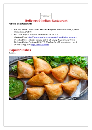 5% off - Bollywood Indian Restaurant Menu Sanctuary Point, NSW