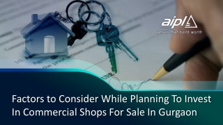 Factors to Consider While Planning To Invest In Commercial Shops For Sale In Gur