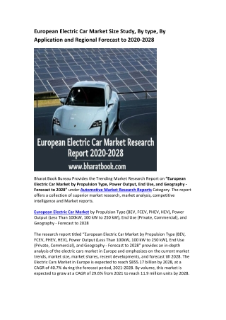 European Electric Car Market Size Study