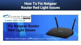 Fix Netgear Router Red Light Issues