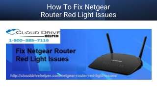 How To Fix Netgear Router Red Light Issues - clouddrivehelper.com