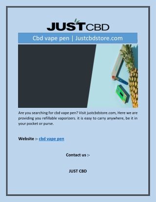 Cbd vape pen | Justcbdstore.com