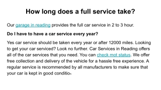 How long does a full service take_