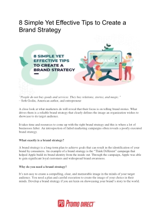 8 Simple Yet Effective Tips to Create a Brand Strategy - Business and Marketing