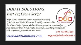 Readymade Best Tez Clone Script -  DOD IT Solutions