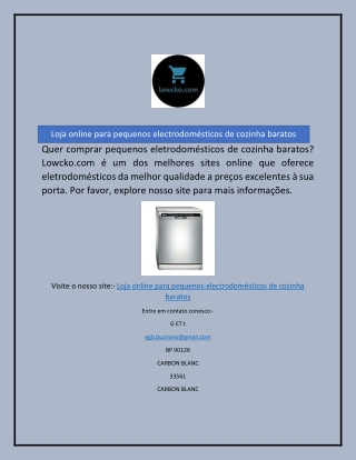 Loja online para pequenos electrodomésticos de cozinha baratos