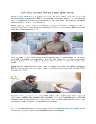 How virtual EMDR at home is a great option for you-converted