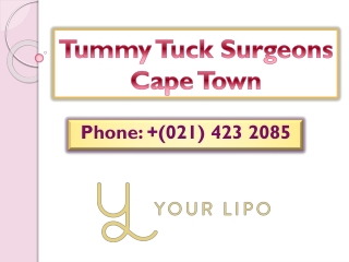 Tummy Tuck Surgeons Cape Town