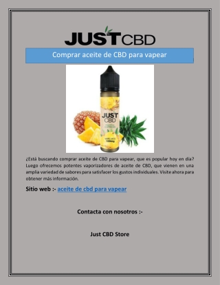 Comprar aceite de CBD para vapear