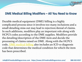 DME Medical Billing Modifiers – All You Need to Know