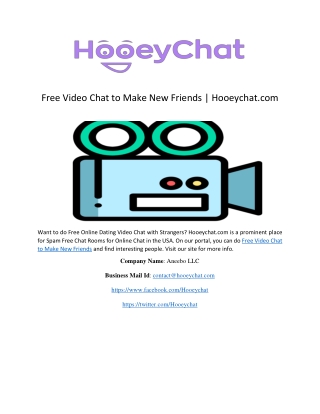 Free Video Chat to Make New Friends | Hooeychat.com