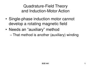 Quadrature-Field Theory and Induction-Motor Action