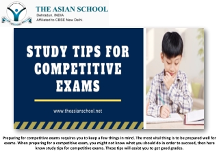 Study Tips For Competitive Exams