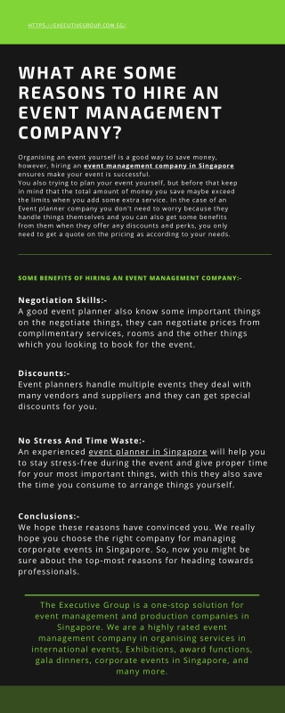 What Are Some Reasons To Hire An Event Management Company