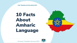 10 Facts About Amharic Language
