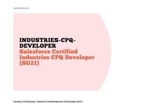How To Prepare for Industries-CPQ-Developer Certification Dumps
