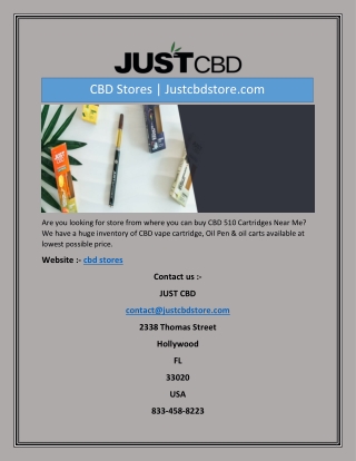 CBD Stores | Justcbdstore.com