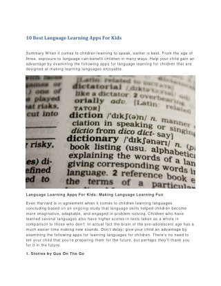 10 Best Language Learning Apps For Kids