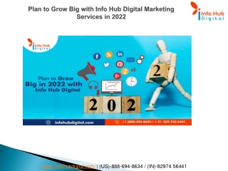 Plan to Grow Big with Info Hub Digital Marketing Services in 2022