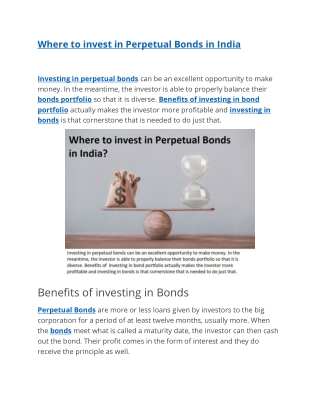 Where to invest in Perpetual Bonds in India