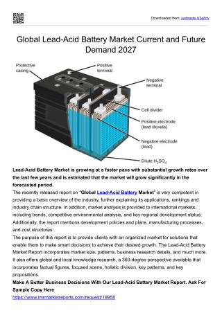 Global Lead-Acid Battery Market Current and Future Demand 2027