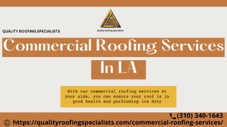 Commercial Roofing Services In LA | Professional Roofing Services