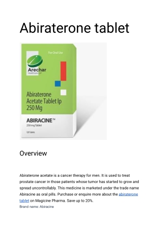 Abiraterone