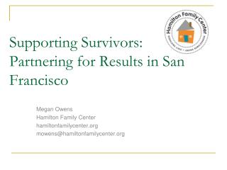 Supporting Survivors: Partnering for Results in San Francisco