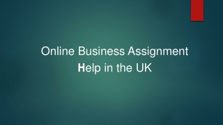 Online Business Assignment Help in the UK
