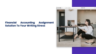 Financial Accounting Assignment Solution To Your Writing Stress