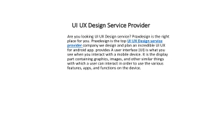 UI UX Design Service Provider