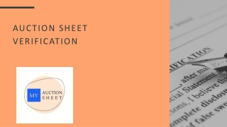 auction sheet verification