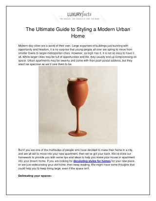 The ultimate guide to styling a modern urban home